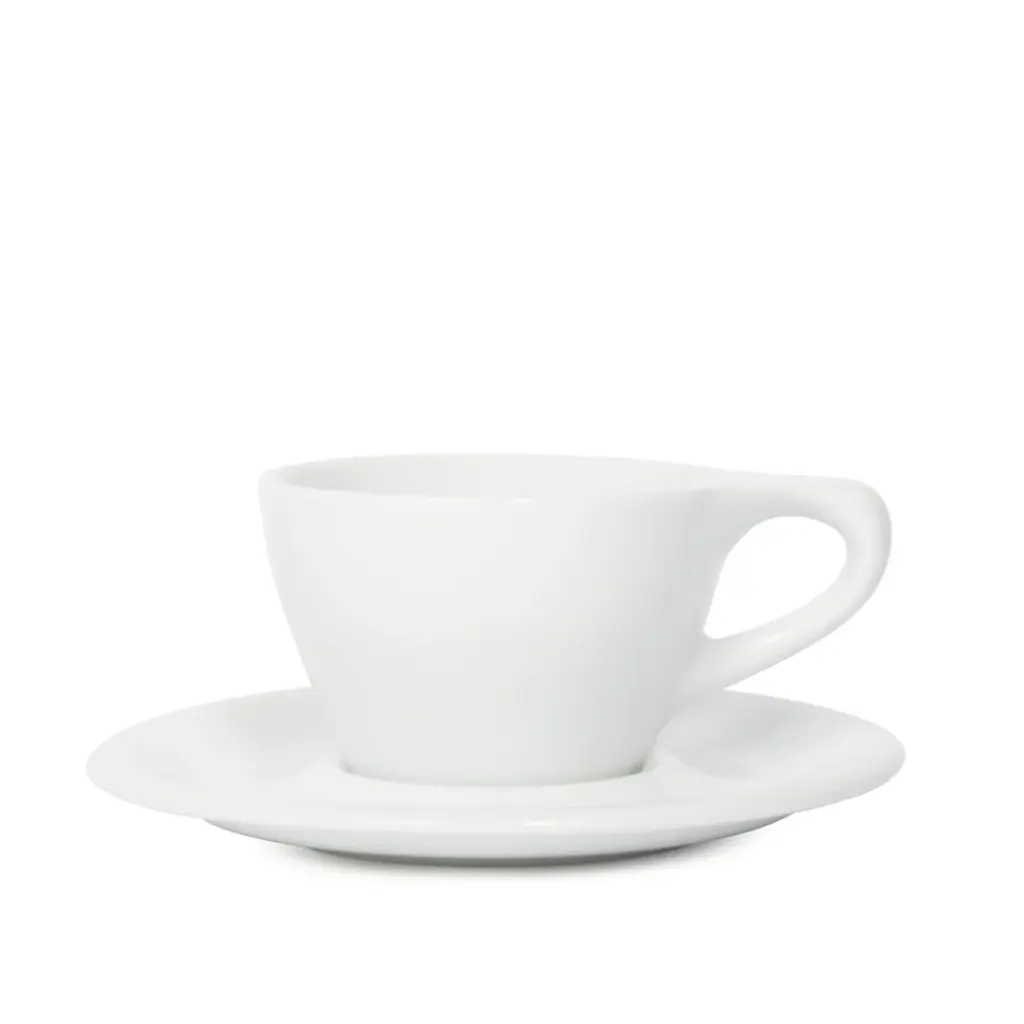Lino Single Cappuccino Cup & Saucer, White